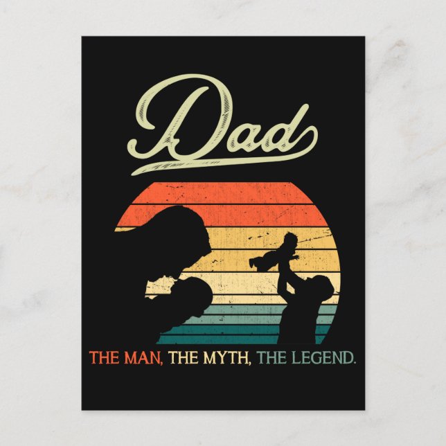 Cartão Postal Filha pai Dizendo Dia Pai (Frente)