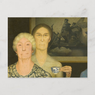 Cartão Postal Filhas da Revolução por Grant Wood