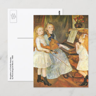 Cartão Postal Filhas de Catulle Mendes por Pierre Renoir