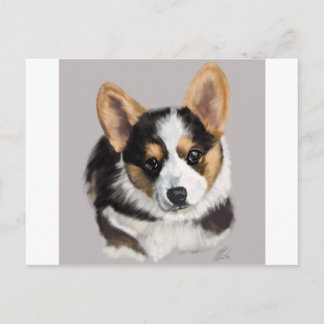 Cartão Postal Filhote de cachorro do Corgi