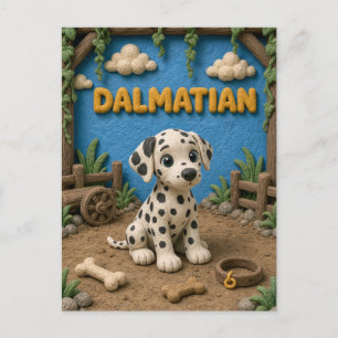 Cartão Postal Filhote de dálmata fofo, cachorro bebê