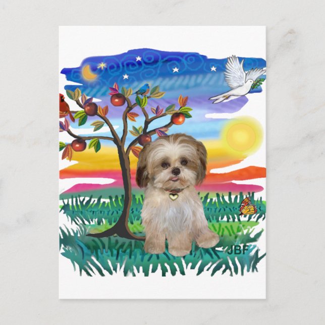 Cartão Postal Filhote de Shih Tzu #2 (Frente)