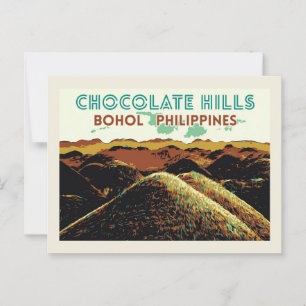 Cartão Postal Filipinas, Colinas de chocolate na ilha de Bohol P
