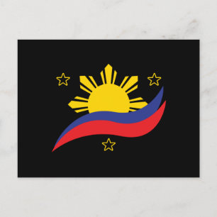 Cartão Postal Filipinas: Filipino Pinoy Flag