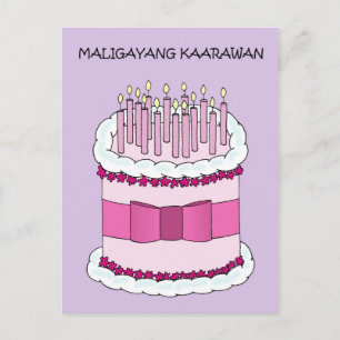 Cartão Postal Filipino Happy Birthday Maligayang Kaarawan