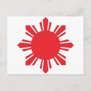 Cartão Postal Filipino Sun - Vermelho