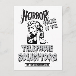 Cartão Postal Filme de terror vintage engraçado