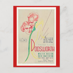 Cartão Postal Filme Dodsworth (1935), Filme Movimento, Vintage