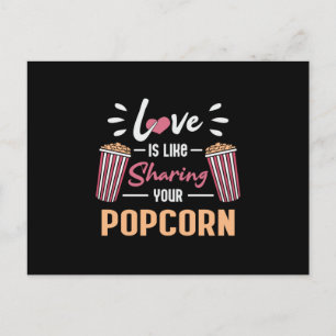 Cartão Postal Filme em cinema Popcorn Day Snack Pop Filme Ideia