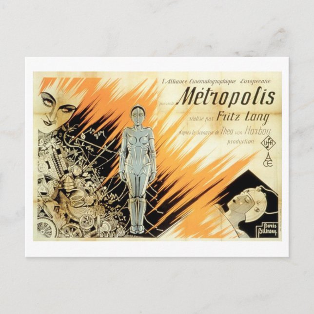 Cartão Postal Filme Metropolis de 1927 (Frente)