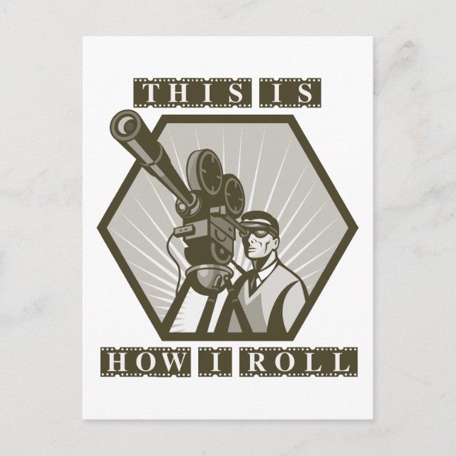 Cartão Postal filme tv câmera diretor de cinema (Frente)