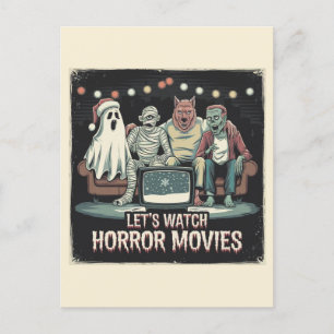 Cartão Postal Filmes de terror de Natal Amigos