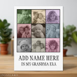 Cartão Postal Filtro Automático De Fotos - Na Minha Era Da Avó<br><div class="desc">Um presente divertido para a vovó ou vovô! Adicione fotos dos netos para fazer um presente exclusivo para os avós. Use fotos quadradas com muito contraste para obter os melhores resultados! Suas fotos filtrarão automaticamente e adicionarão uma cor a cada uma delas. Um design de pop de arte divertido que...</div>