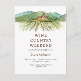 Cartão Postal Fim de semana de despedida de solteira em vinhedo