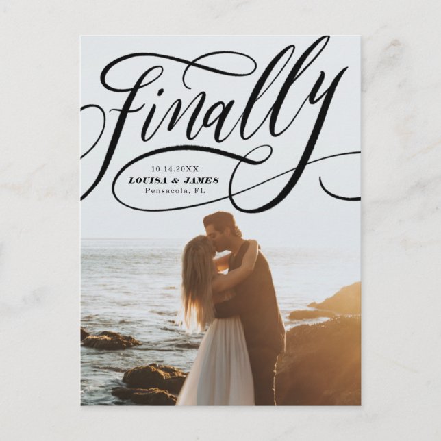 Cartão Postal Finalmente adiada Foto Covid Salvar a Data (Frente)