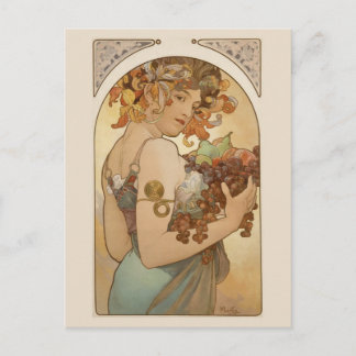Cartão Postal Fine Art Nouveau Jugendstil Mucha