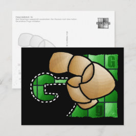Cartão Postal Fingeralphabet G