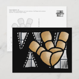 Cartão Postal Fingeralphabet W