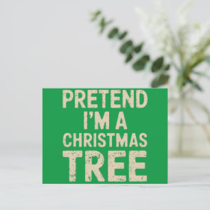 Cartão Postal Fingir que sou uma fantasia de Natal em árvore de