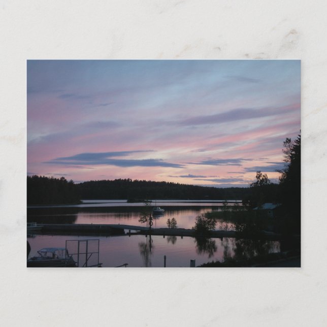 Cartão Postal Finland at Sunset (Frente)