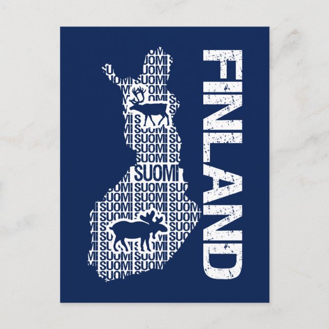 Cartão postal FINLAND personalizável (Frente)
