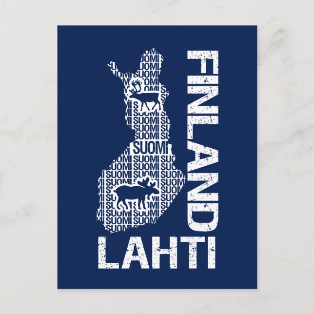 Cartão postal FINLAND personalizável - Lahti (Frente)
