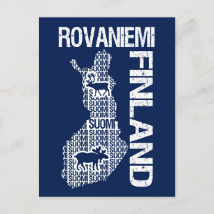Cartão postal FINLAND personalizável - Rovaniemi