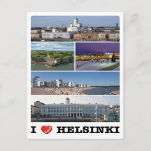 Cartão Postal Finlândia - Helsínquia - Helsingfors - I Love -