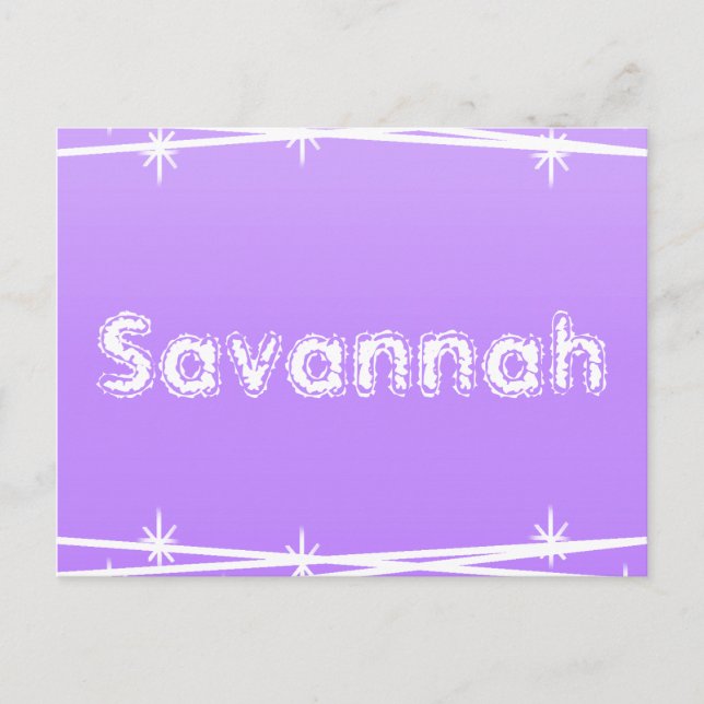 Cartão Postal Fio com Barcama Roxo (Frente)