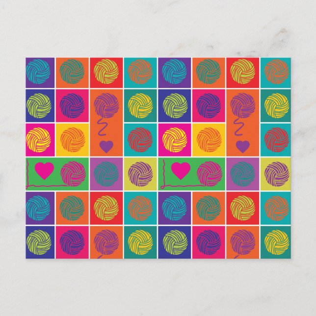 Cartão Postal Fios Brilhantes, Fios, Bloqueio de Fios Padrão (Frente)