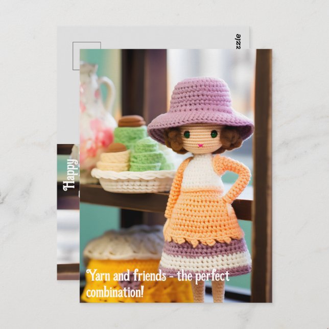 Cartão Postal Fios e amigos - a combinação perfeita! (Frente/Verso)