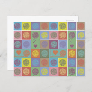 Cartão Postal Fios, Fios, Bloco Fios Padrão