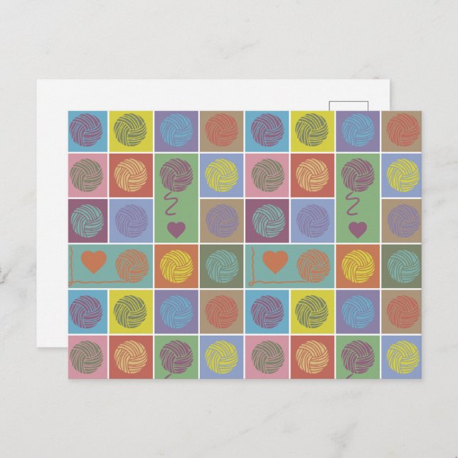 Cartão Postal Fios, Fios, Bloco Fios Padrão (Frente/Verso)