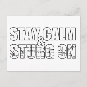 Cartão Postal Fique Calm & Sturg On -Lake Sturg - acigifts@yahoo