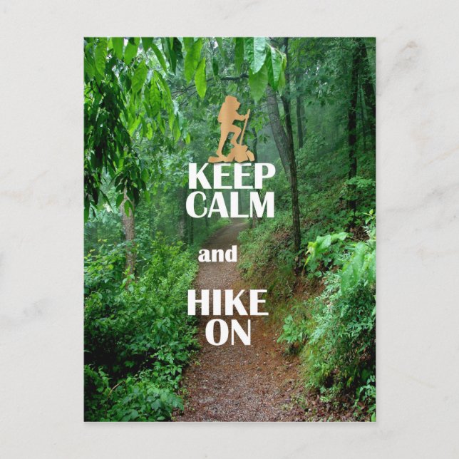 Cartão Postal Fique calmo e caminhe (Frente)