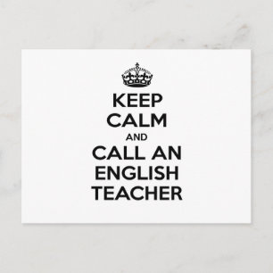 Cartão Postal Fique calmo e chame um professor de inglês