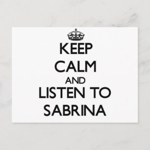 Cartão Postal Fique calmo e escute Sabrina