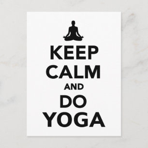 Cartão Postal Fique calmo e faça Yoga