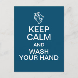 Cartão Postal Fique calmo e lave sua mão
