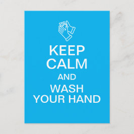 Cartão Postal Fique calmo e lave sua mão