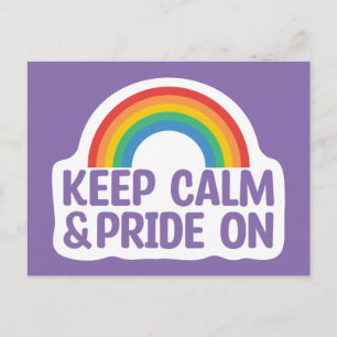 Cartão Postal Fique Calmo E Orgulho   Orgulho gay Mês