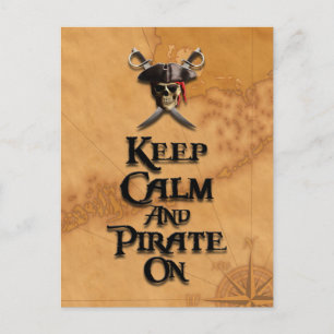 Cartão Postal Fique Calmo E Pirata