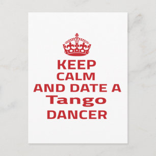 Cartão Postal Fique calmo e saia com um dançarino Tango