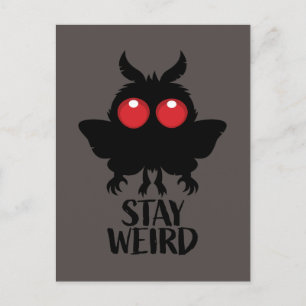 Cartão Postal Fique Estranho Criptozoologia Cute Mothman