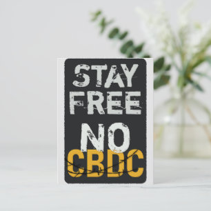 Cartão Postal Fique livre - Sem CBDC