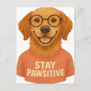 Cartão Postal Fique Pawsitivo