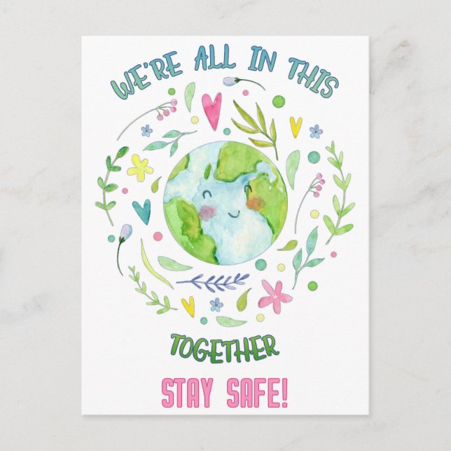 Cartão Postal Fique Seguro! (Frente)