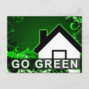 Cartão Postal fique verde: casa hi-fi