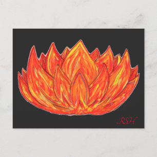 Cartão Postal Fire Elemental Lotus