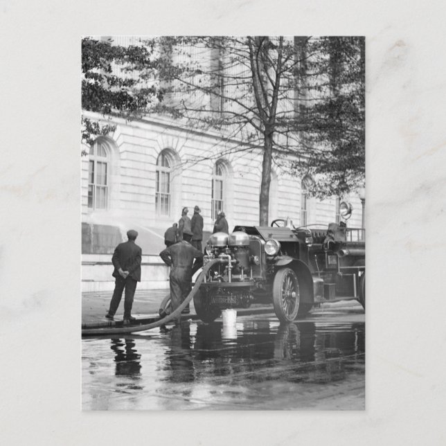Cartão Postal Fire Truck Wash, 1923 (Frente)